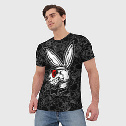 Футболка мужская Playboy Skull - Rabbit 2023, цвет: 3D-принт — фото 2