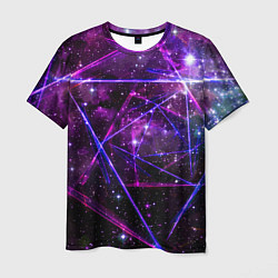 Мужская футболка Triangle space - Neon - Geometry