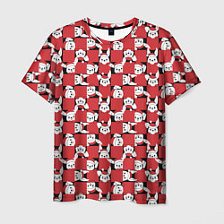 Мужская футболка Кролики в красных шапках