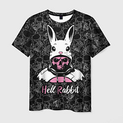 Футболка мужская Hell rabbit, year of the rabbit, цвет: 3D-принт