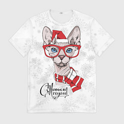 Футболка мужская Сфинкс - с новым годом, цвет: 3D-принт
