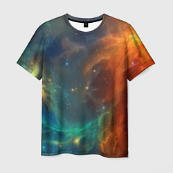 Мужская футболка Столкновение двух космических галактик