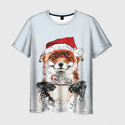 Мужская футболка Merry Christmas foxy