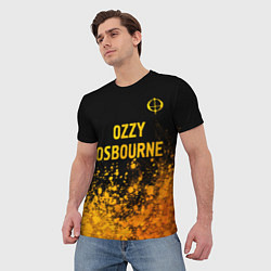 Футболка мужская Ozzy Osbourne - gold gradient: символ сверху, цвет: 3D-принт — фото 2