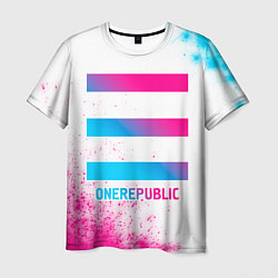Футболка мужская OneRepublic neon gradient style, цвет: 3D-принт