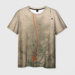 Мужская футболка Тёмное дерево, туман и краски