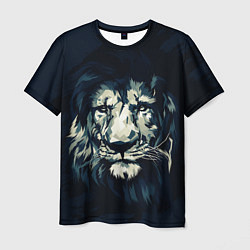 Футболка мужская Голова царя-зверей льва, цвет: 3D-принт