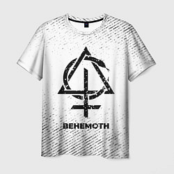 Мужская футболка Behemoth с потертостями на светлом фоне