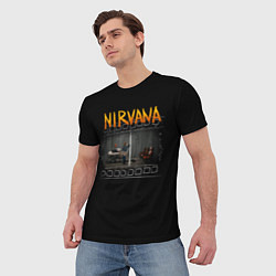 Футболка мужская Nirvana отрывок, цвет: 3D-принт — фото 2