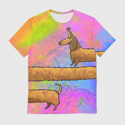 Мужская футболка Очень-очень длинная такса