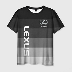 Футболка мужская Lexus серый градиент, цвет: 3D-принт