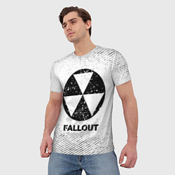 Футболка мужская Fallout с потертостями на светлом фоне, цвет: 3D-принт — фото 2