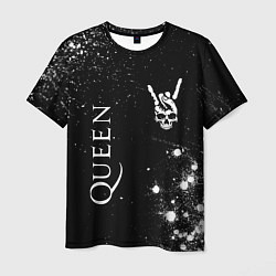 Мужская футболка Queen и рок символ на темном фоне