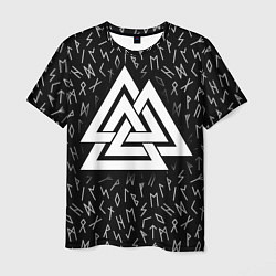 Мужская футболка Valknut runes pattern