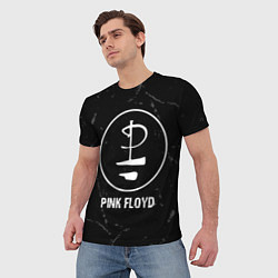 Футболка мужская Pink Floyd glitch на темном фоне, цвет: 3D-принт — фото 2