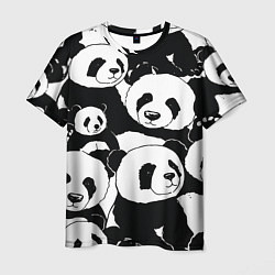Мужская футболка С пандами паттерн