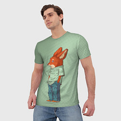 Футболка мужская Хитрый лис в штанах, цвет: 3D-принт — фото 2