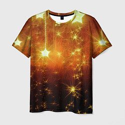 Мужская футболка Золотистае звёзды