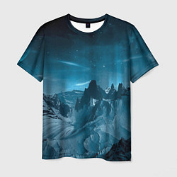 Мужская футболка Снежные горные вершины