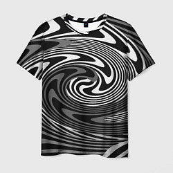 Мужская футболка Black and white abstract pattern