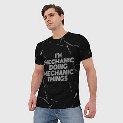 Футболка мужская Im mechanic doing mechanic things: на темном, цвет: 3D-принт — фото 2