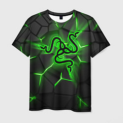Мужская футболка Razer neon logo