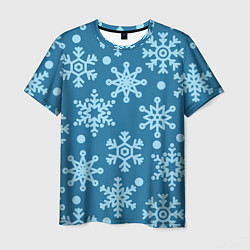 Мужская футболка Blue snow