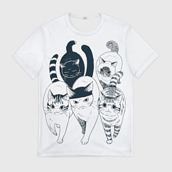 Мужская футболка Любопытные кошки