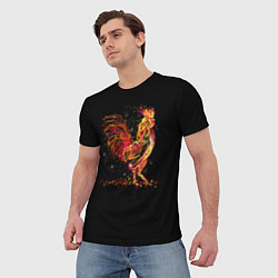 Футболка мужская Огненный петух, цвет: 3D-принт — фото 2