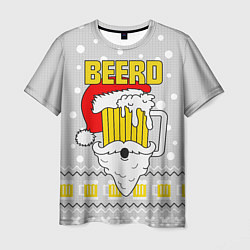 Футболка мужская Свитер с пивом beerd, цвет: 3D-принт