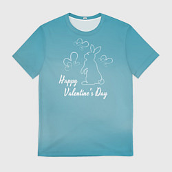 Мужская футболка Счастливый день валентина