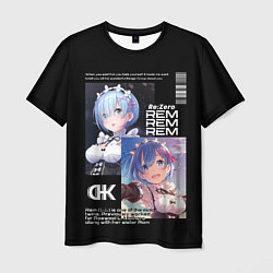 Футболка мужская Re: Zero жизнь с нуля в другом мире, цвет: 3D-принт