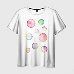 Футболка мужская Мыльные пузыри, цвет: 3D-принт