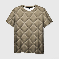 Мужская футболка Стёганая кожа - fashion texture