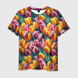 Мужская футболка Роскошные тюльпаны