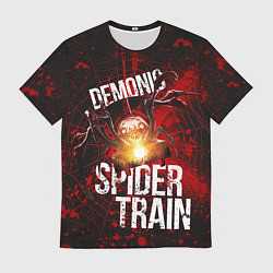 Мужская футболка Demonic spider-train