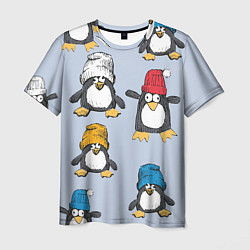 Мужская футболка Смешные пингвины