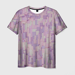 Мужская футболка Множество розовых геометрических кубов