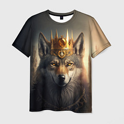 Футболка мужская Волк в золотой короне, цвет: 3D-принт