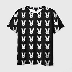 Мужская футболка Bunny pattern black