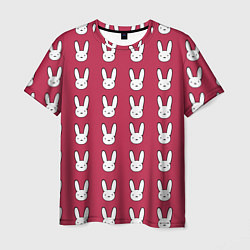 Мужская футболка Bunny Pattern red