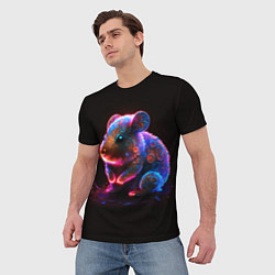 Футболка мужская Неоновый хомячок, цвет: 3D-принт — фото 2