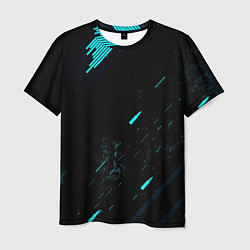 Мужская футболка Abstraction Line blue