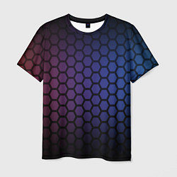 Мужская футболка Abstract hexagon fon