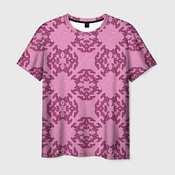 Мужская футболка Розовая витиеватая загогулина