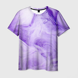 Мужская футболка Абстрактный фиолетовый облачный дым