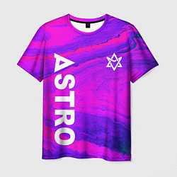 Футболка мужская Astro neon grunge, цвет: 3D-принт