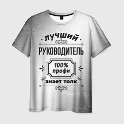 Мужская футболка Лучший руководитель - 100% профи на светлом фоне