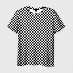 Мужская футболка Шахматная клетка иллюзия
