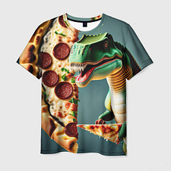 Мужская футболка Пиццазавр
